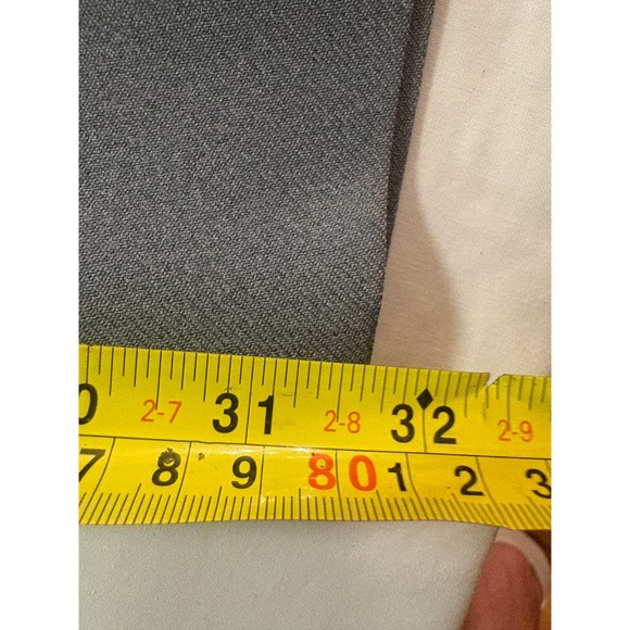 True Vintage Mens Gray Dress Pants Straight Trousers 32x31.5 Retro Slate Gray - Picture 7 of 10